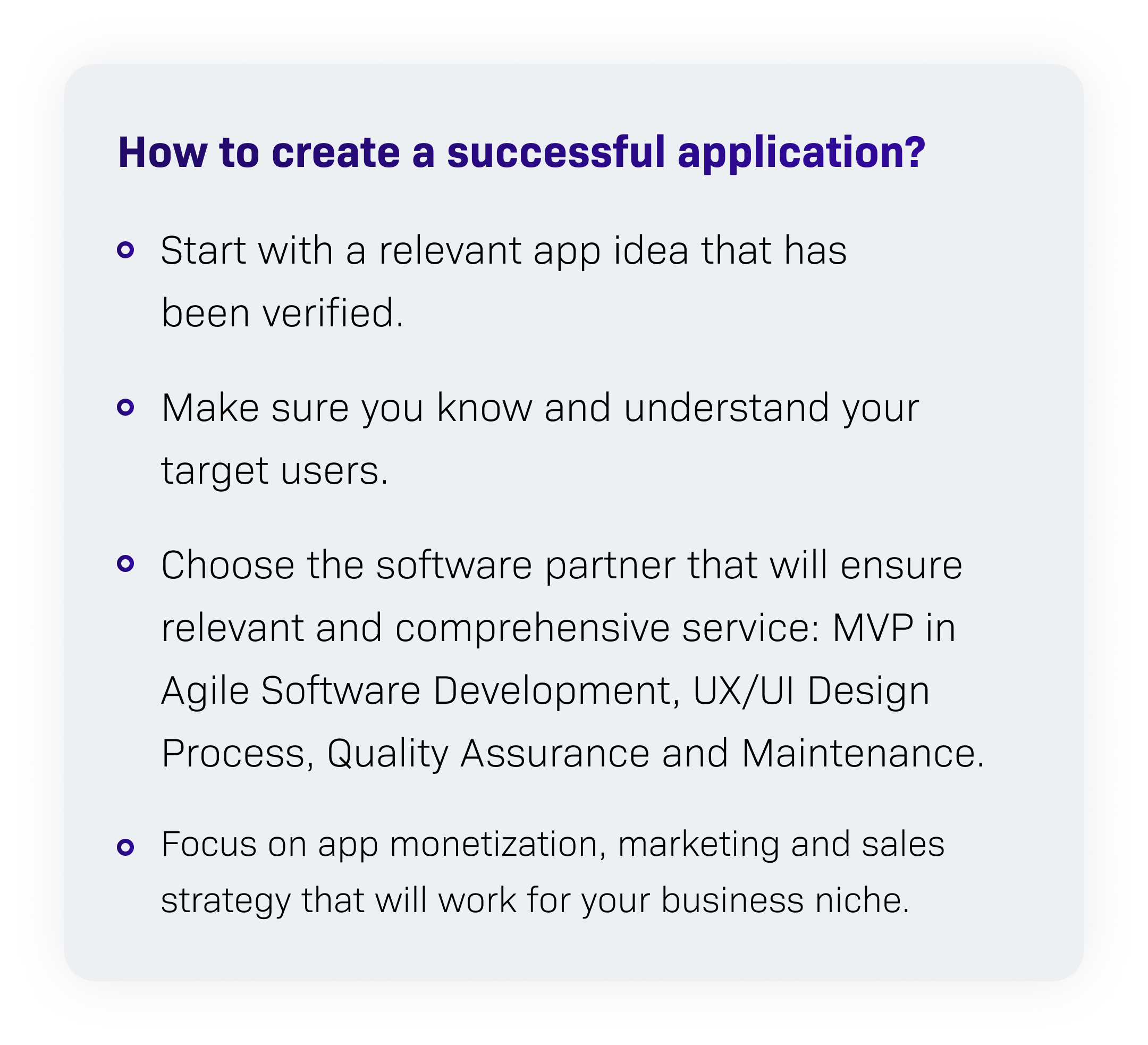 How to create a successful application 3