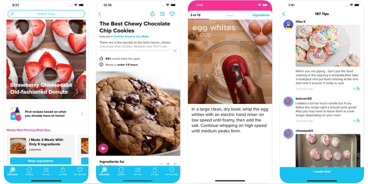 Video Recipes app: Tasty